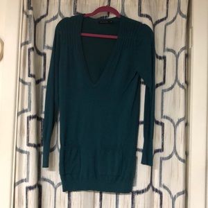 Aqua mid-thigh sweater dress, size S, The Limited